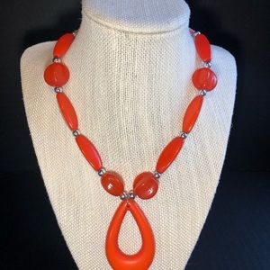 Vintage Orange beaded necklace. 1970’s Vintage